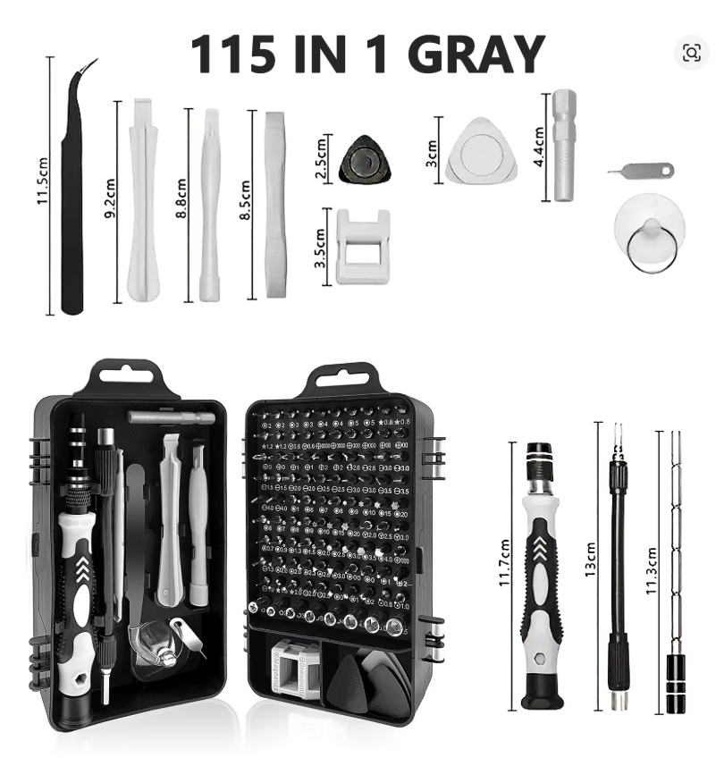 Magnetic Precision Screwdriver 115 In 1 Set